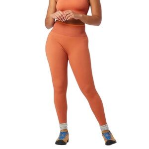 Outdoor Voices Leggings Women's Size‎ Small Rust Orange Seamless Rib 7/8 Length